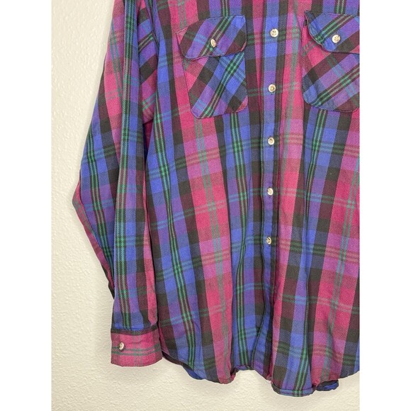 Vintage Union Made Great Northwest Sportswear Flannel Plaid Shirt Men's Sz 2XL? - Picture 5 of 16